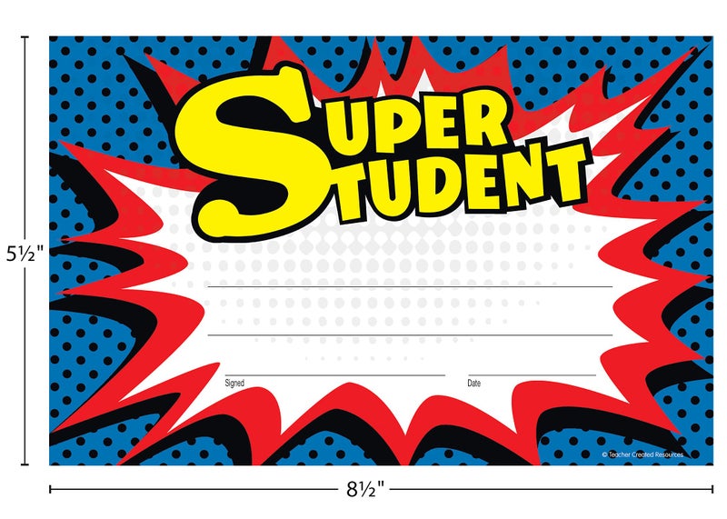 Teacher Created Resources Superhero Super Student Awards (5569) - Image 3